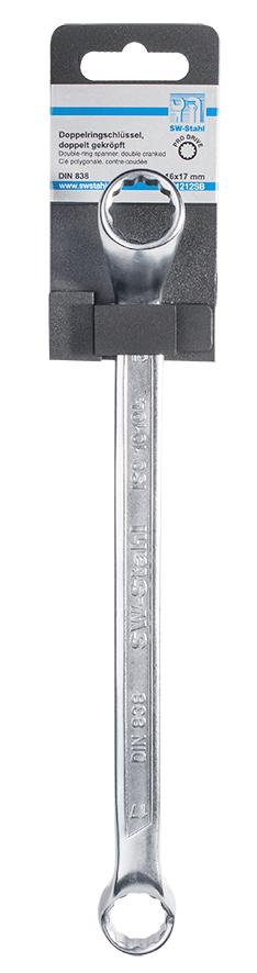 SW-STAHL 01214SB Doppelringschl&uuml;ssel, 18 x 19 mm, gekr&ouml;pft