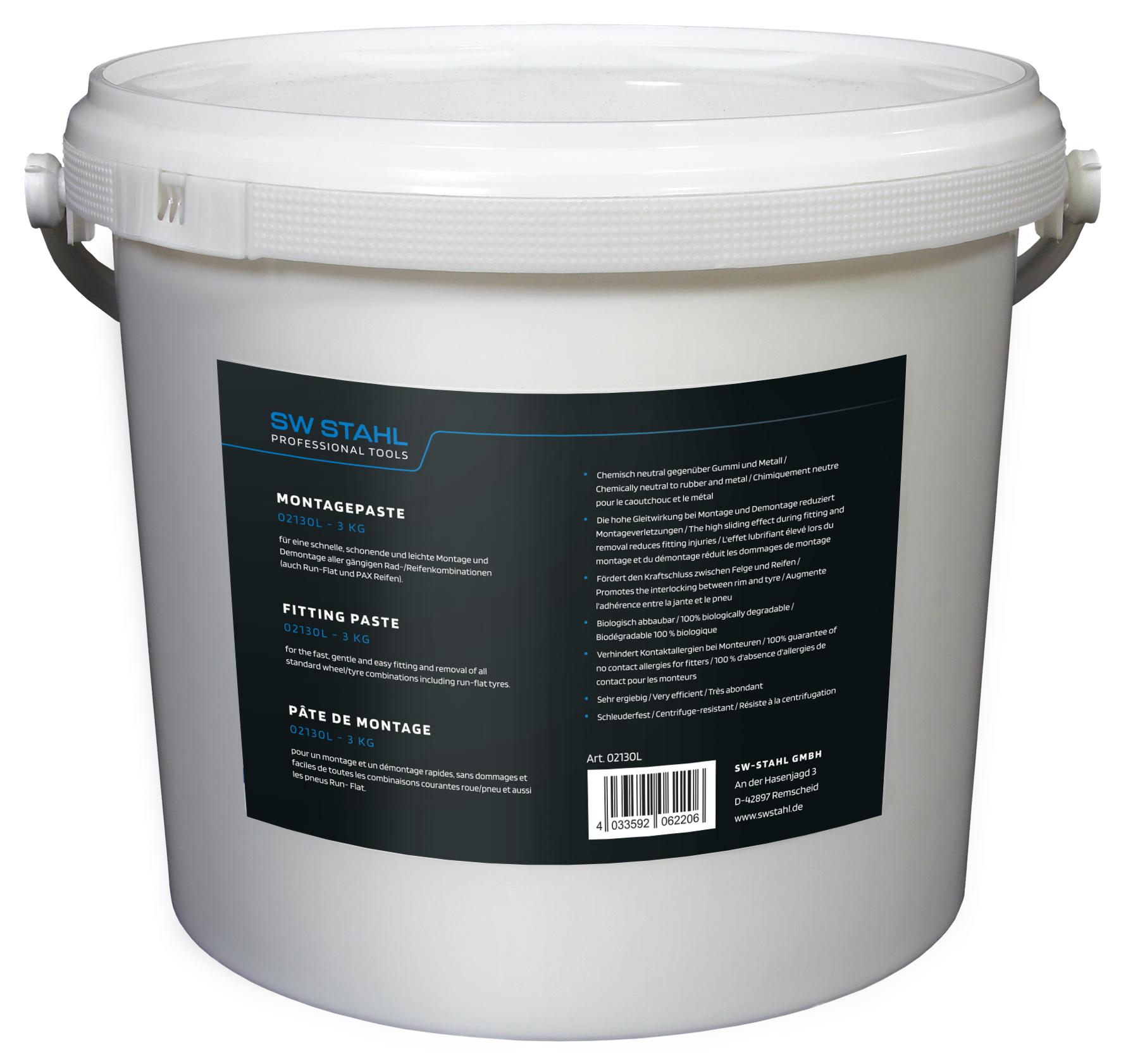 SW-STAHL 02130L Montagepaste, 3 kg