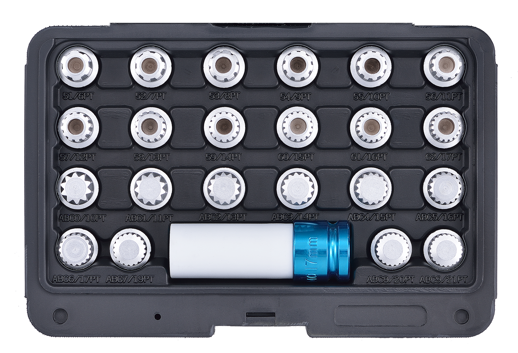 SW-STAHL 02382L Felgenschloss Demontagesatz, VW, 23-teilig