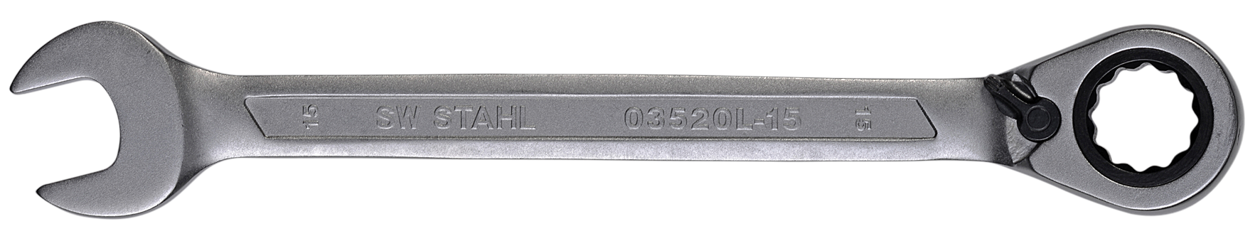 SW-STAHL 03520L-15 Gabelringratschenschl&uuml;ssel, 15 mm, umschaltbar