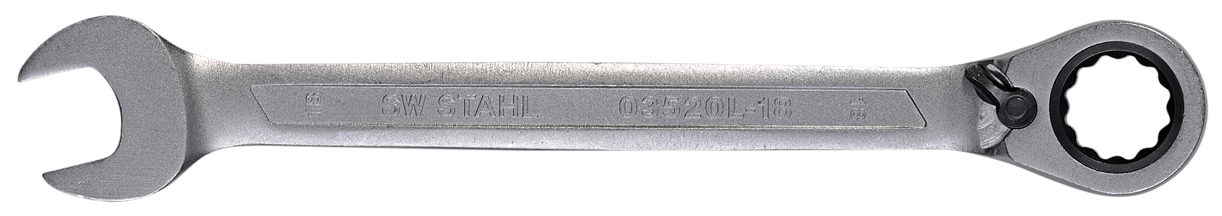 SW-STAHL 03520L-18 Gabelringratschenschl&uuml;ssel, 18 mm, umschaltbar