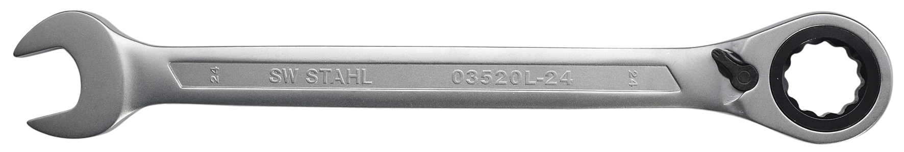 SW-STAHL 03520L-24 Gabelringratschenschl&uuml;ssel, 24 mm, umschaltbar