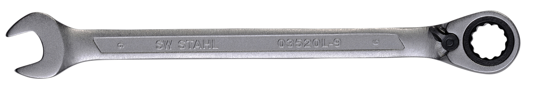 SW-STAHL 03520L-9 Gabelringratschenschl&uuml;ssel, 9 mm, umschaltbar
