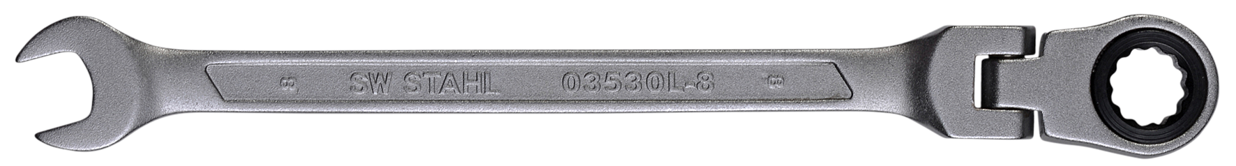 SW-STAHL 03530L-8 Gabelringratschenschl&uuml;ssel, 8 mm, mit Gelenk