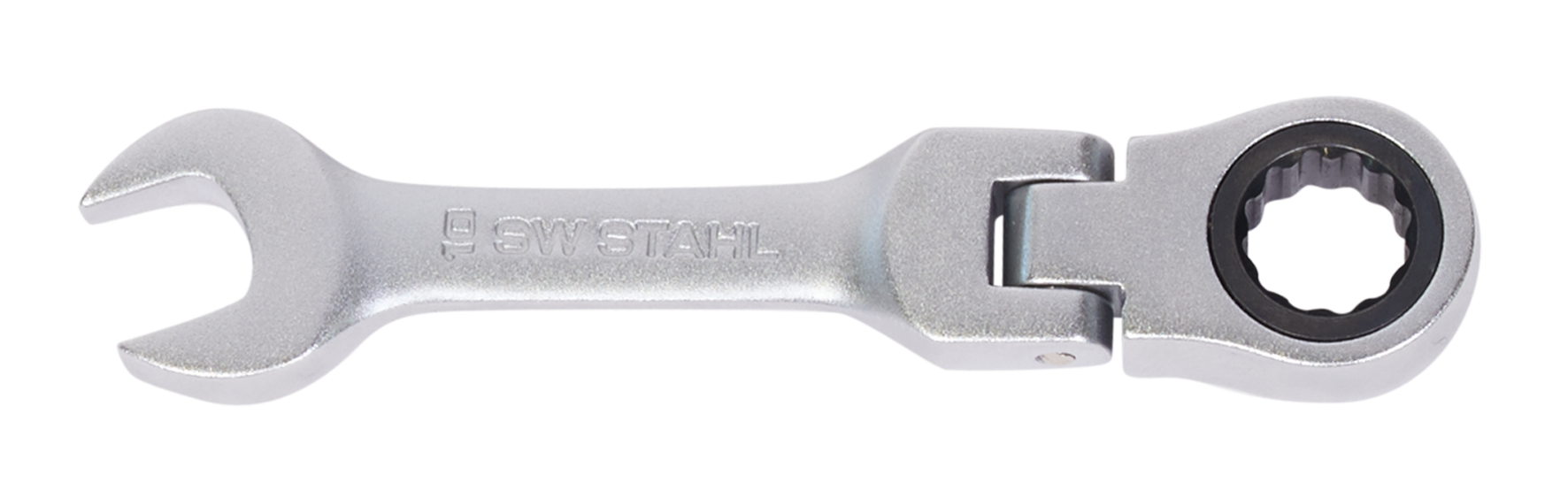 SW-STAHL 03540L-19 Gabelringratschenschl&uuml;ssel, 19 mm, mit Gelenk, kurz