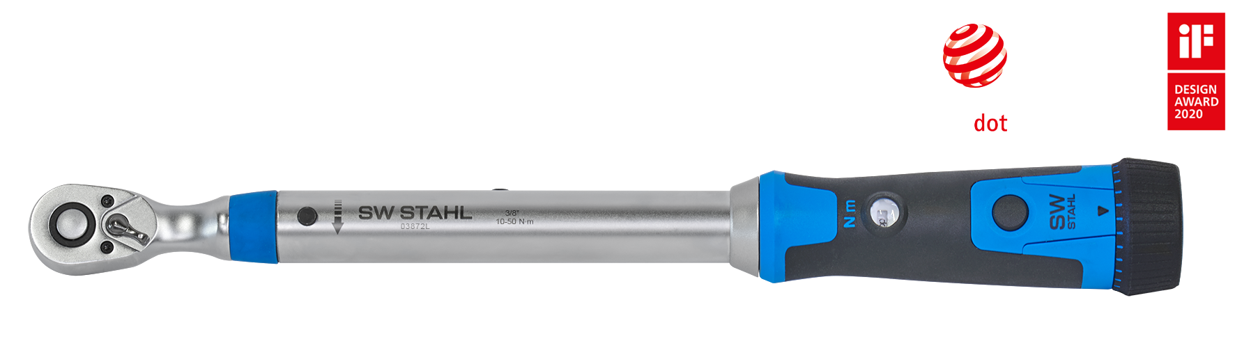 SW-STAHL 03872L Profi Drehmomentschlüssel, 3/8", 10-50 Nm