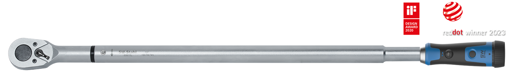 SW-STAHL 03877L Profi Drehmomentschl&uuml;ssel, 3/4 , 150-750 Nm