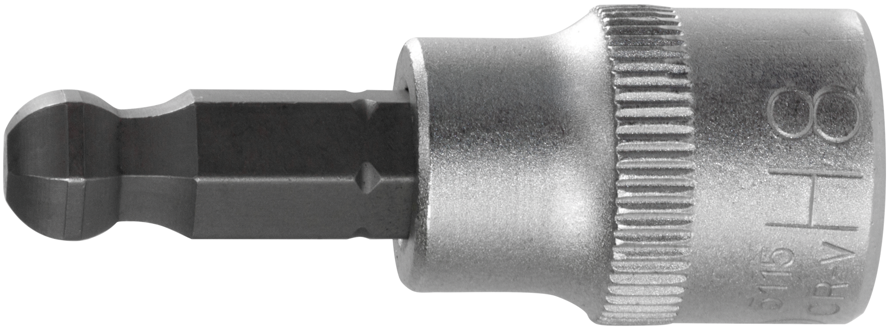 SW-STAHL 05575L Schraubendreheinsatz, 3/8 , Innensechskant, 8 mm, mit Kugelkopf