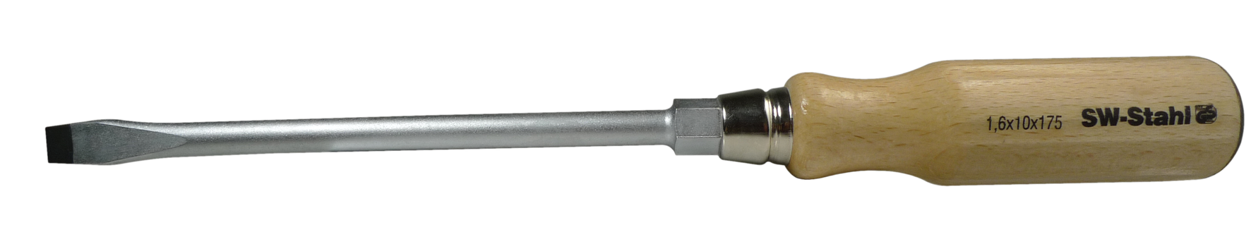 SW-STAHL 30604L Schraubendreher, Holzheft, Schlitz, 10,0 x 175 mm
