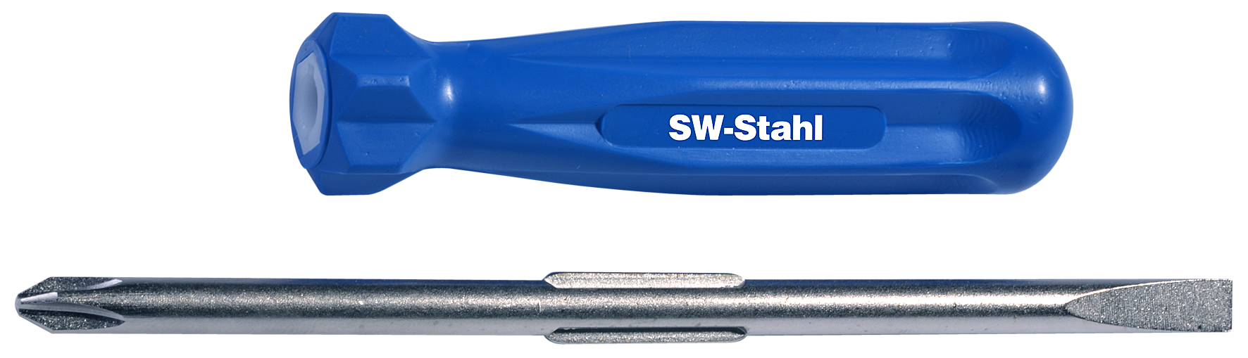 SW-STAHL 31100L Umsteck-Schraubendreher, Schlitz+Kreuz, lang