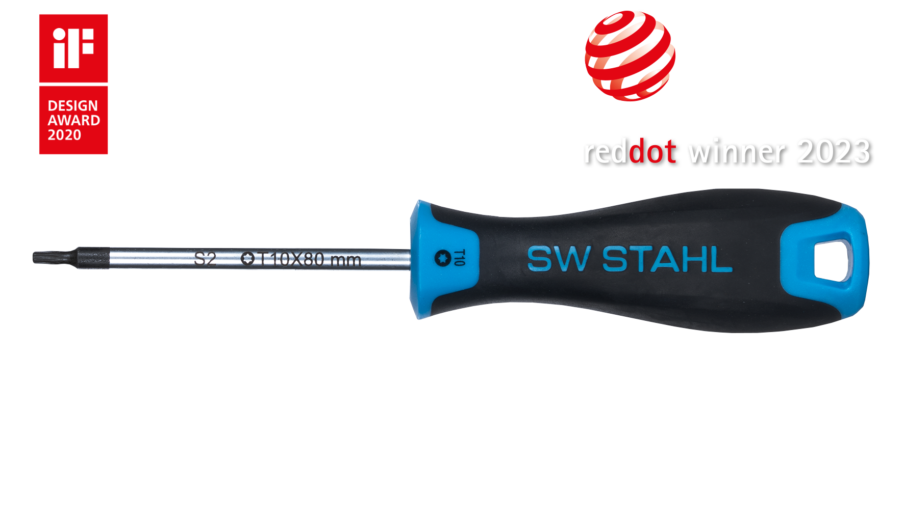 SW-STAHL 32710SB Schraubendreher, T-Profil, T10 x 80 mm