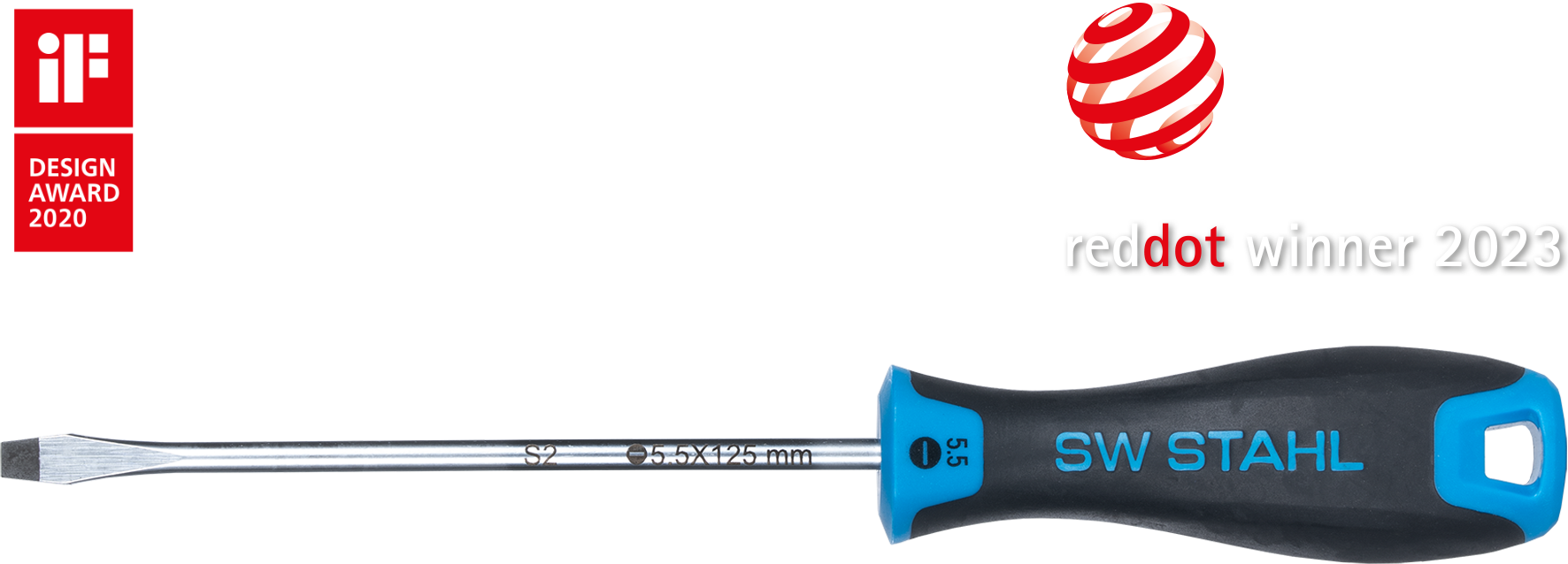 SW-STAHL 32755SB Schraubendreher, Schlitz, 5,5 x 125 mm