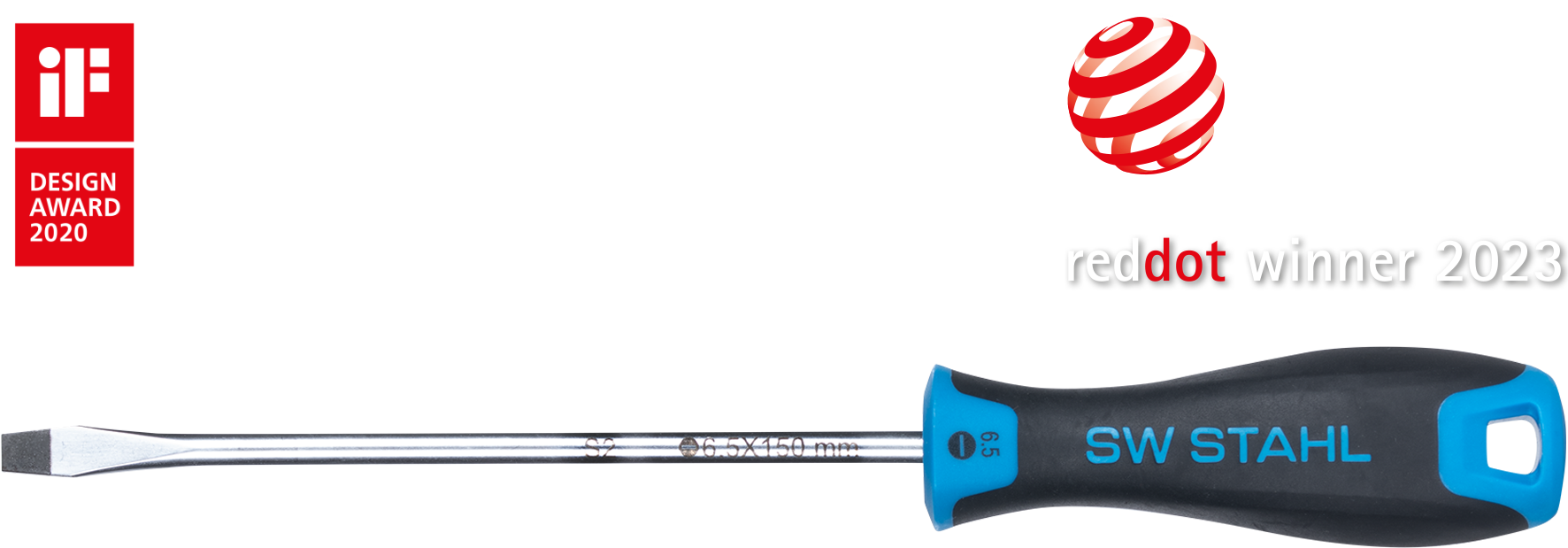 SW-STAHL 32756SB Schraubendreher, Schlitz, 6,5 x 150 mm