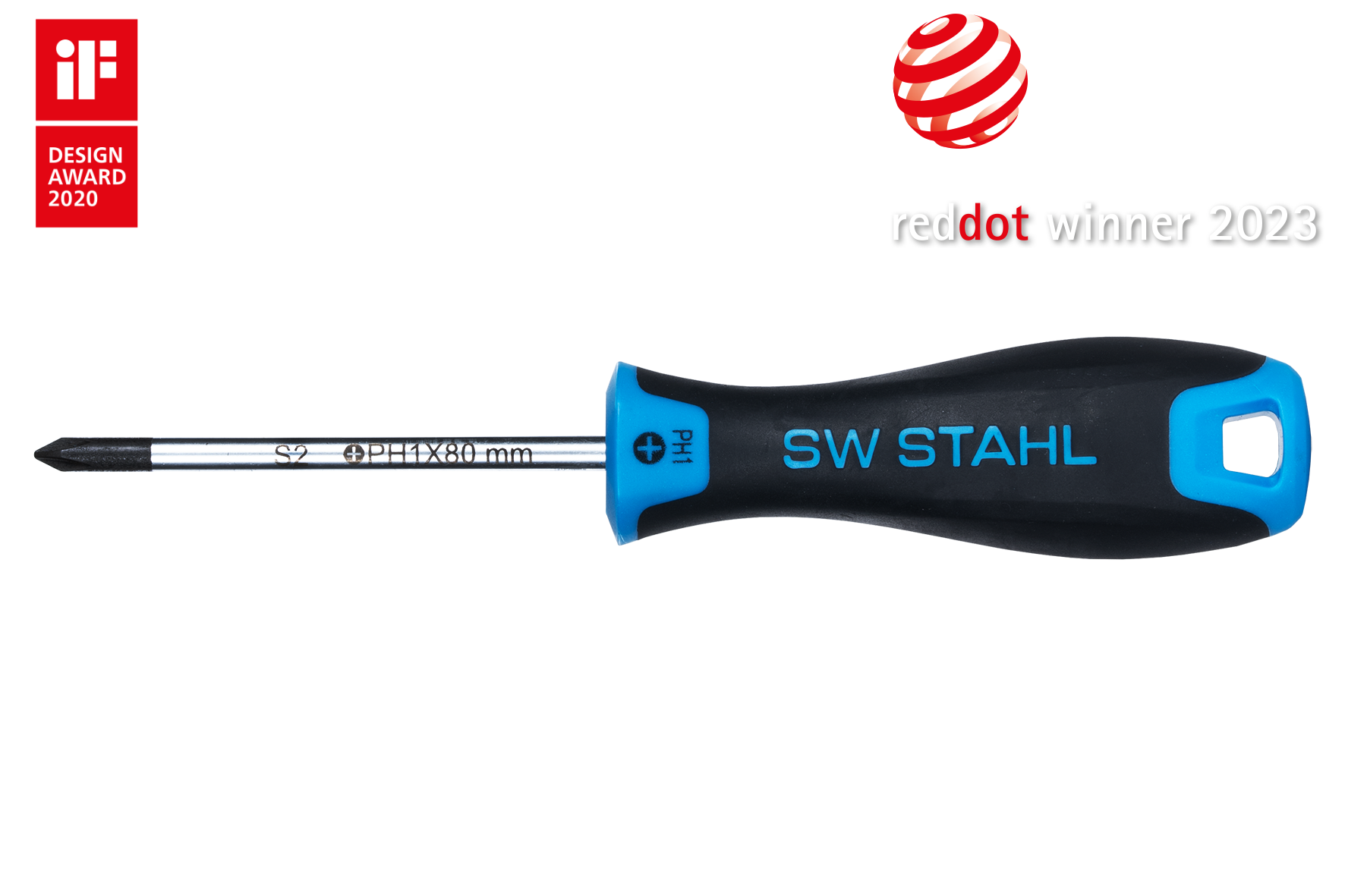 SW-STAHL 32761SB Schraubendreher, Kreuz, PH1 x 80 mm