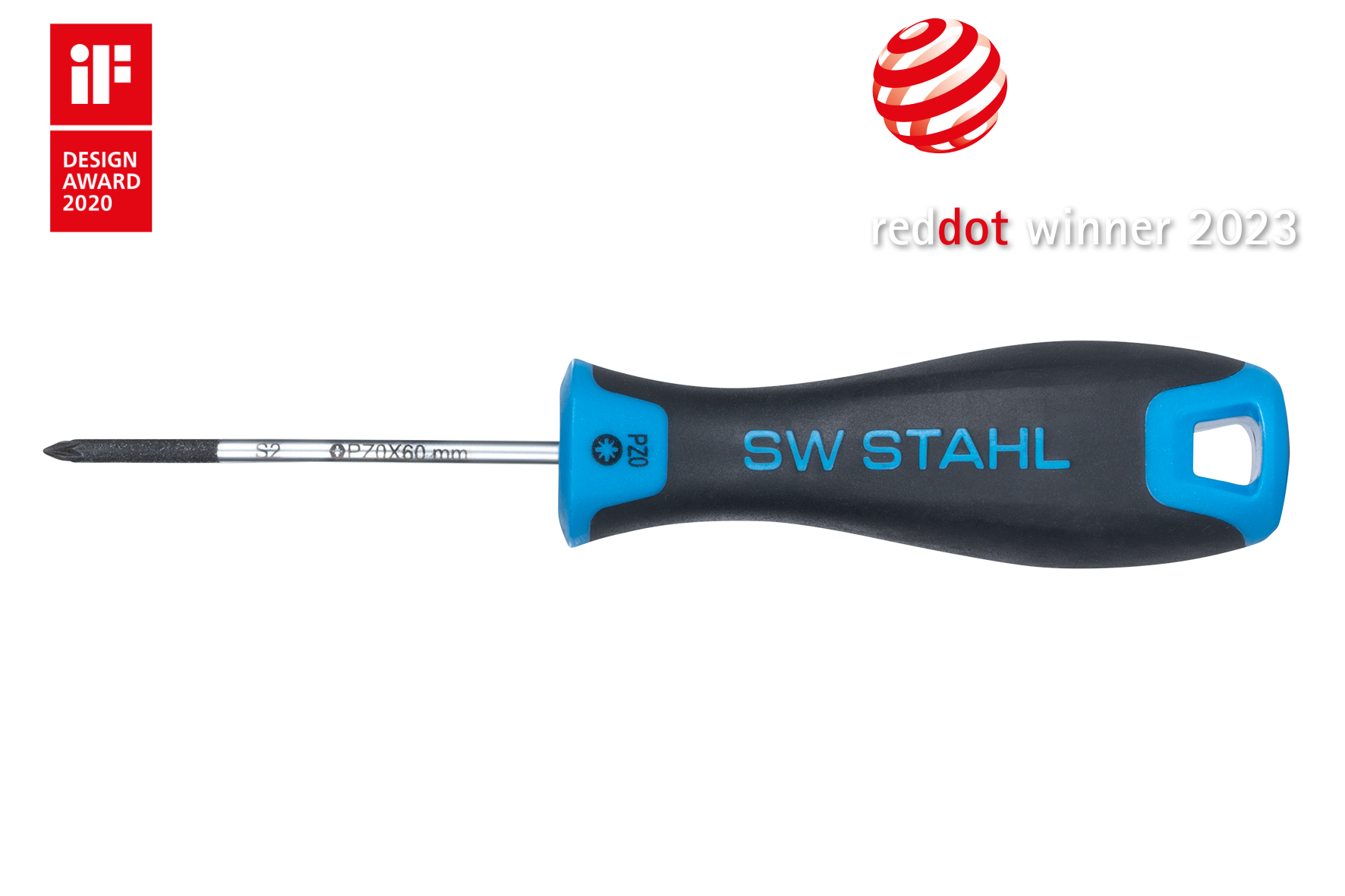 SW-STAHL 32764SB Schraubendreher, Kreuz, PZ0 x 60 mm