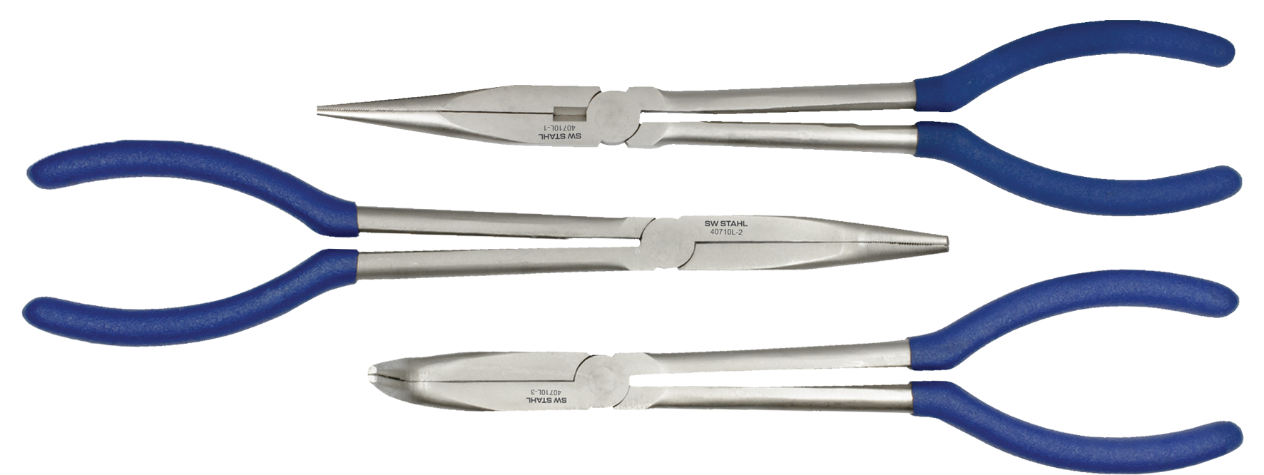 SW-STAHL 40710L Spitzbackenzangensatz, extra lang, 3-teilig