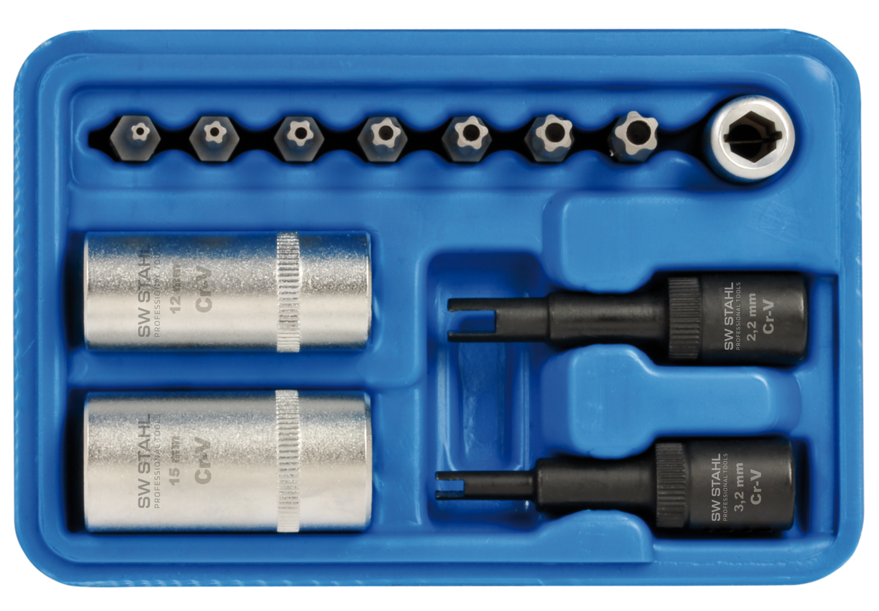 SW-STAHL 61719L Klimaanlagen Spezial-Steckschl&uuml;sselsatz, 12-teilig