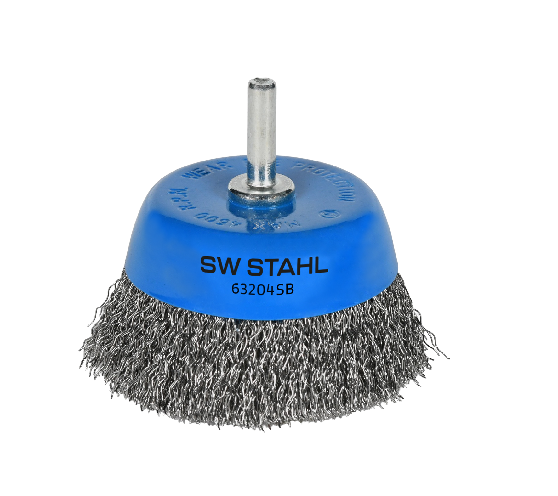 SW-STAHL 63204SB Topfb&uuml;rste, gewellt, &oslash; 75 mm, 6 mm