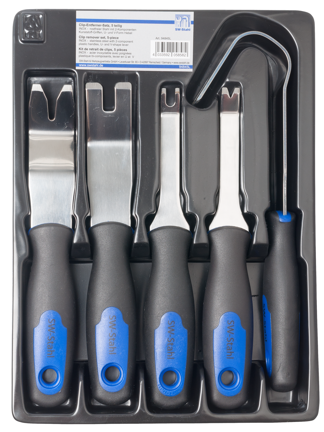 SW-STAHL 94845L Clip-Entferner-Satz, 5-teilig