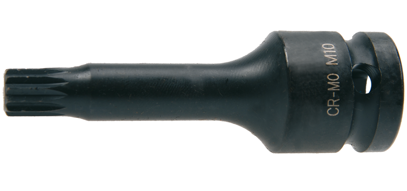 SW-Stahl IMPACT-Schraubendreheinsatz, 1/2", Innenvielzahn, M6 x 78 mm