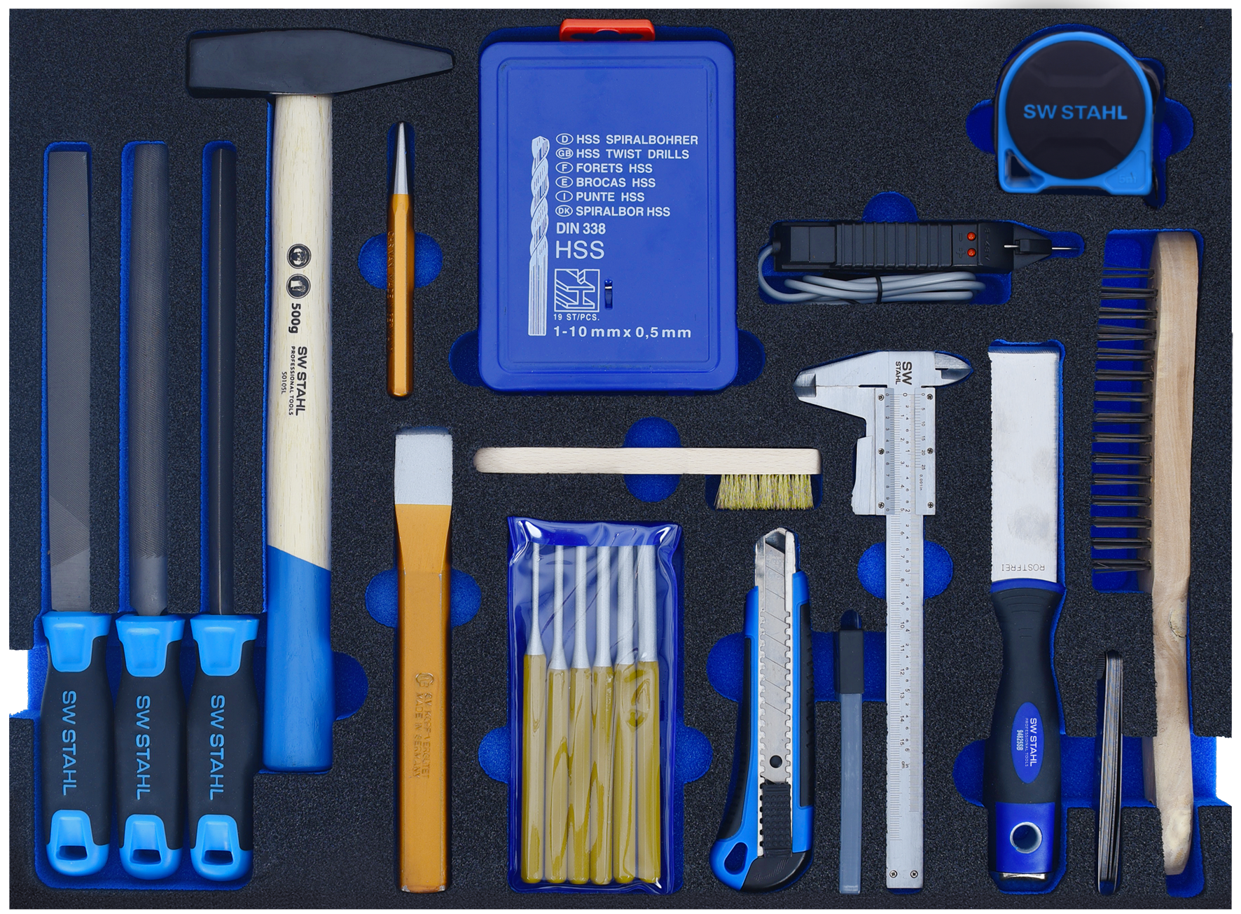 SW-Stahl Werkstattwagensortiment, Blechbearbeitung / Karosserie, 38-teilig