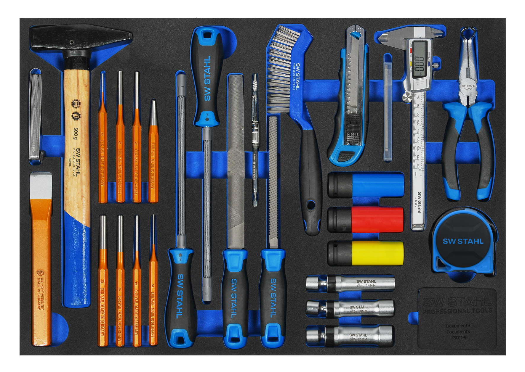 SW-Stahl Werkstattwagensortiment, allgemeine Handwerkzeuge, 28-teilig
