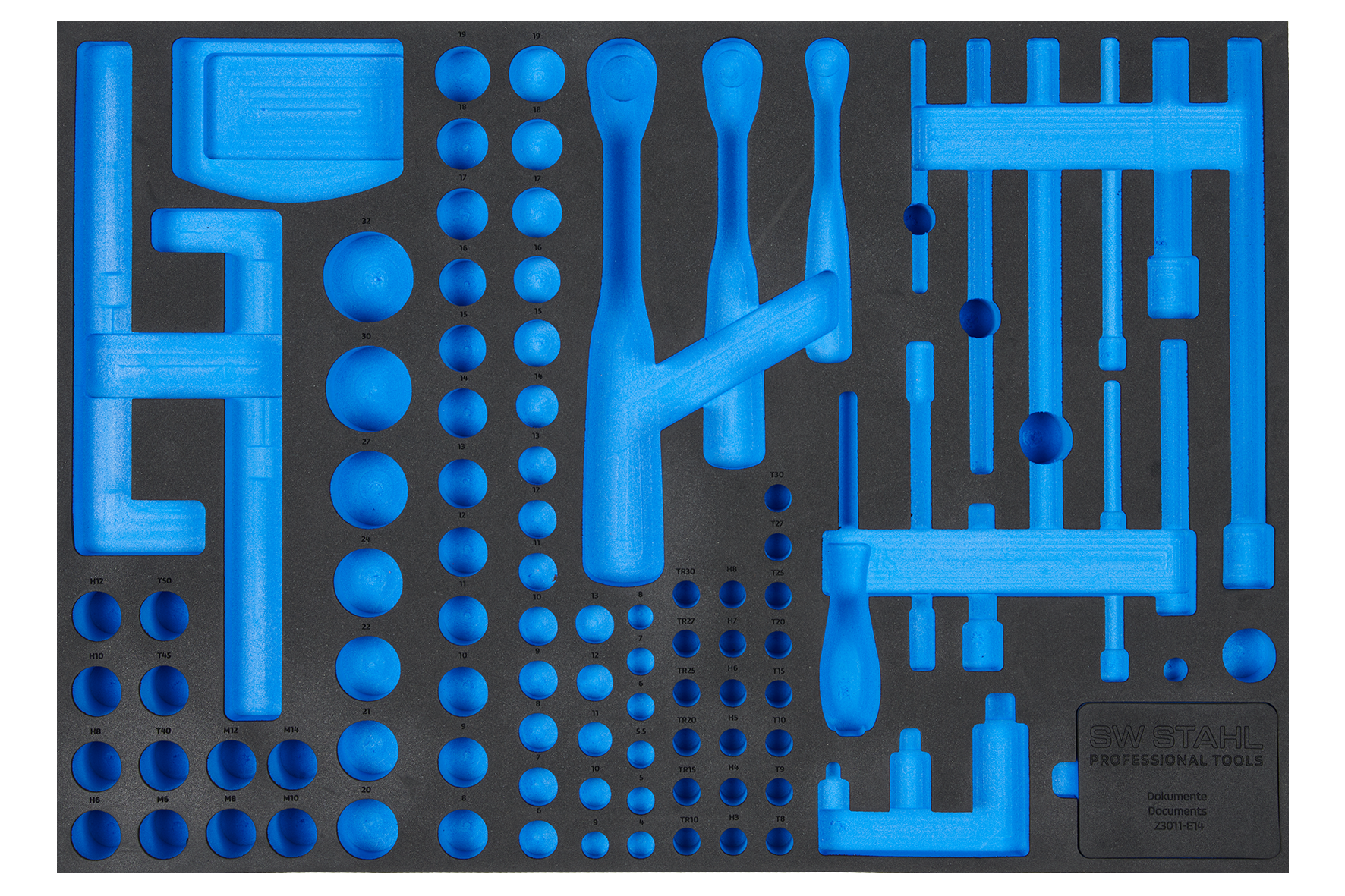 SW-Stahl Schaumeinlage, unbest&uuml;ckt, f&uuml;r Z3011-14