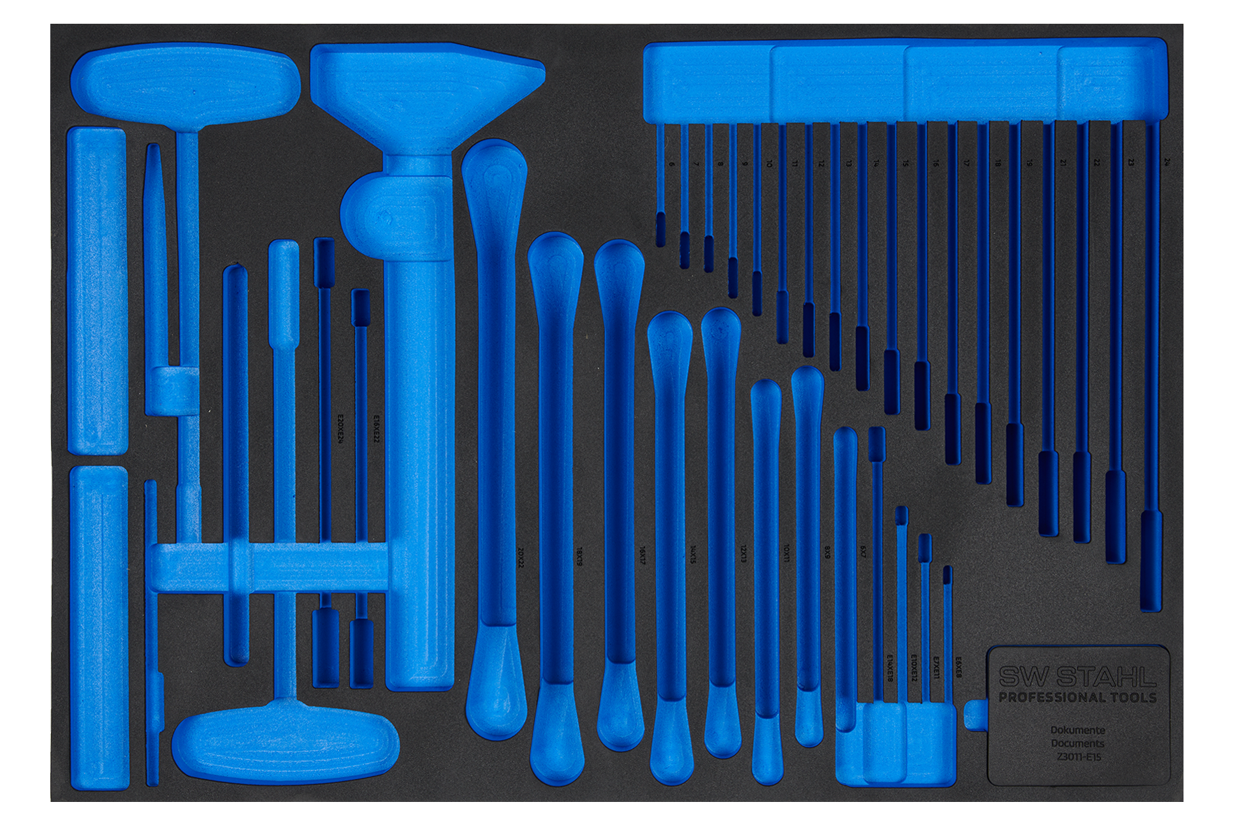 SW-Stahl Schaumeinlage, unbest&uuml;ckt, f&uuml;r Z3011-15