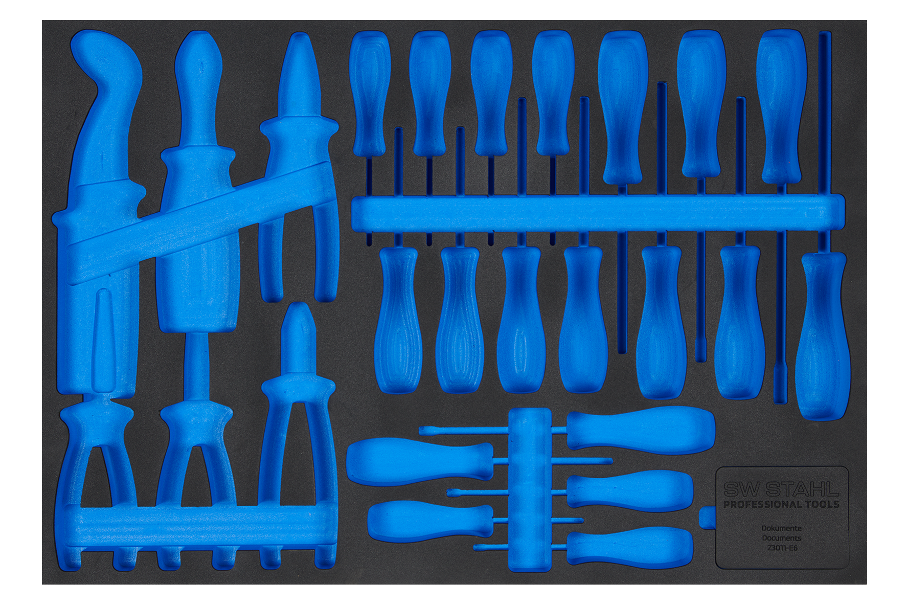 SW-Stahl Schaumeinlage, unbest&uuml;ckt, f&uuml;r Z3011-6