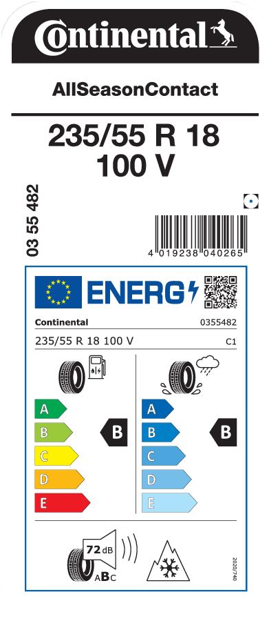 CONTINENTAL AllSeasonContact 235/55 R 18 100V