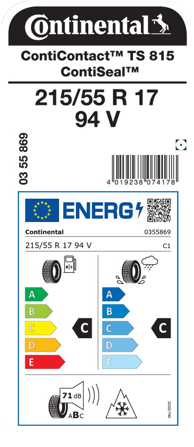 CONTINENTAL ContiContact TS 815 CS 215/55 R 17 094V