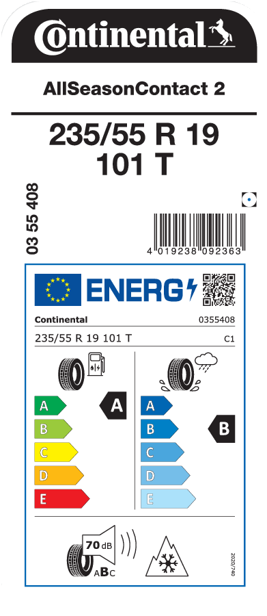 CONTINENTAL AllSeasonContact 2 235/55 R 19 101T