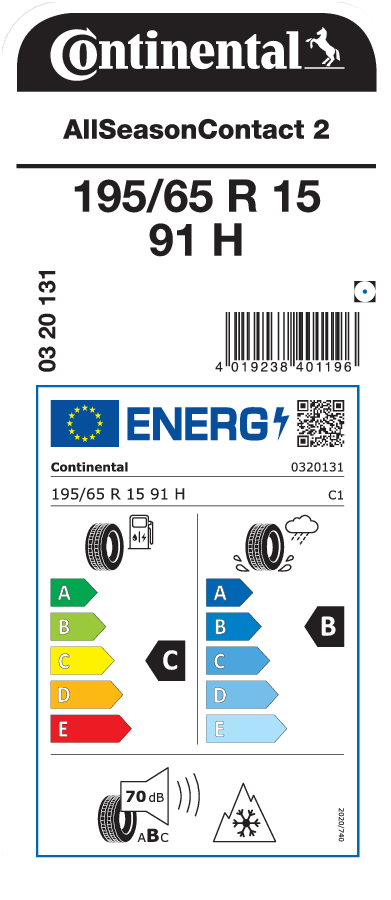 CONTINENTAL AllSeasonContact 2 195/65 R 15 091H