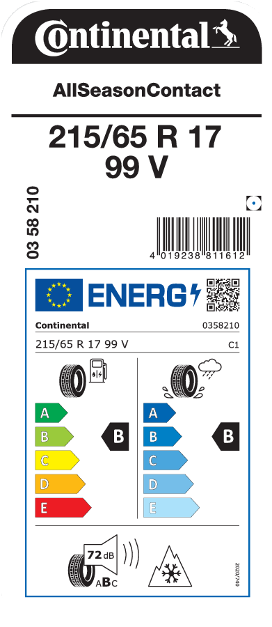 CONTINENTAL AllSeasonContact 215/65 R 17 099V