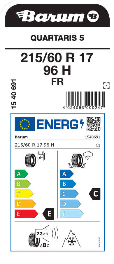 BARUM QUARTARIS 5 215/60 R 17 096H