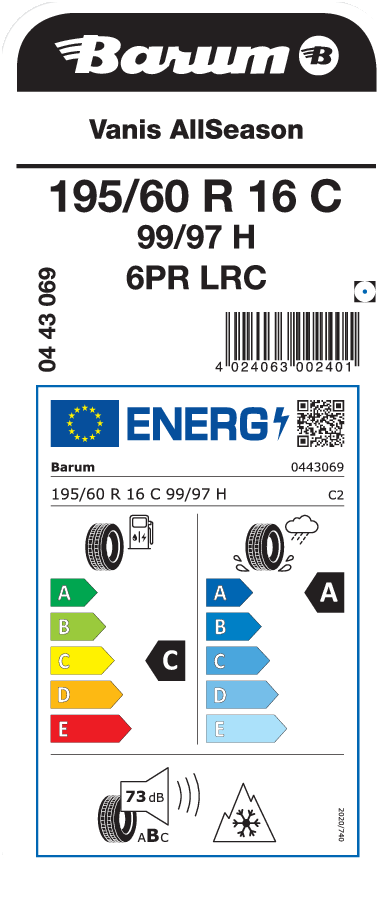 BARUM Vanis AllSeason 195/60 R 16 C 099/097H
