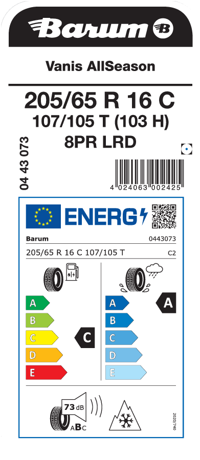 BARUM Vanis AllSeason 205/65 R 16 C 107/105T (103H)