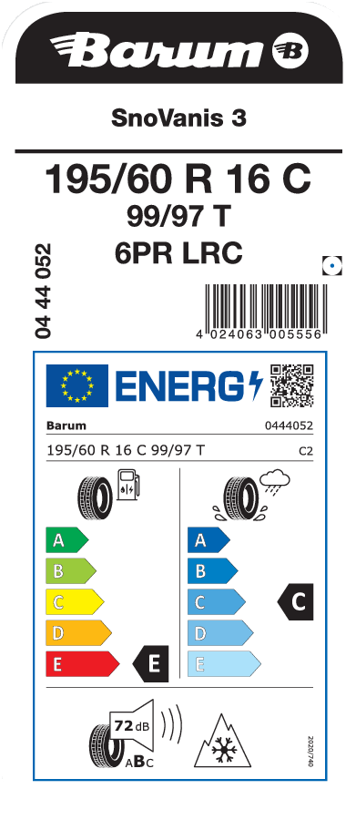 BARUM SnoVanis 3 195/60 R 16 C 099/097T