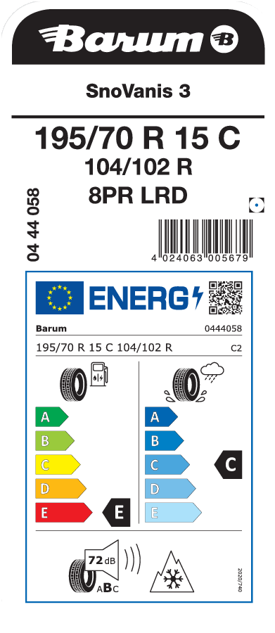 BARUM SnoVanis 3 195/70 R 15 C 104/102R