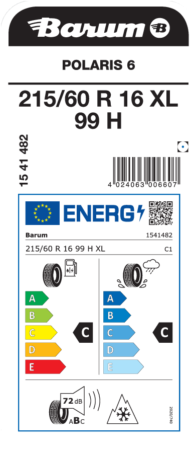 BARUM POLARIS 6 215/60 R 16 XL 099H
