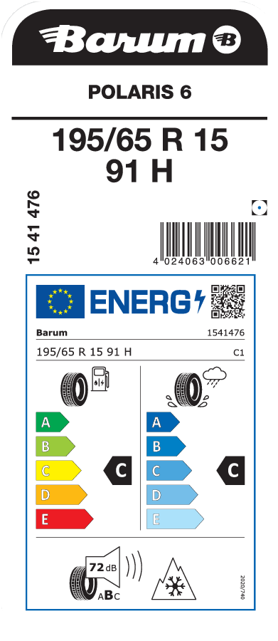BARUM POLARIS 6 195/65 R 15 091H