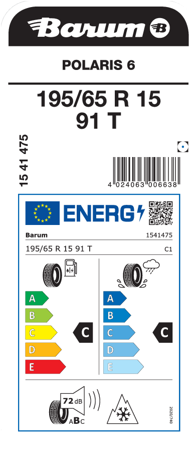 BARUM POLARIS 6 195/65 R 15 091T