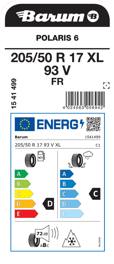 BARUM POLARIS 6 205/50 R 17 XL 093V
