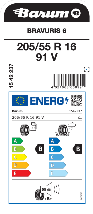 BARUM BRAVURIS 6 205/55 R 16 091V