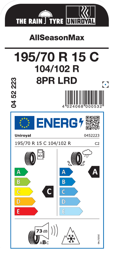 UNIROYAL AllSeasonMax 225/70 R 15 C 112/110R