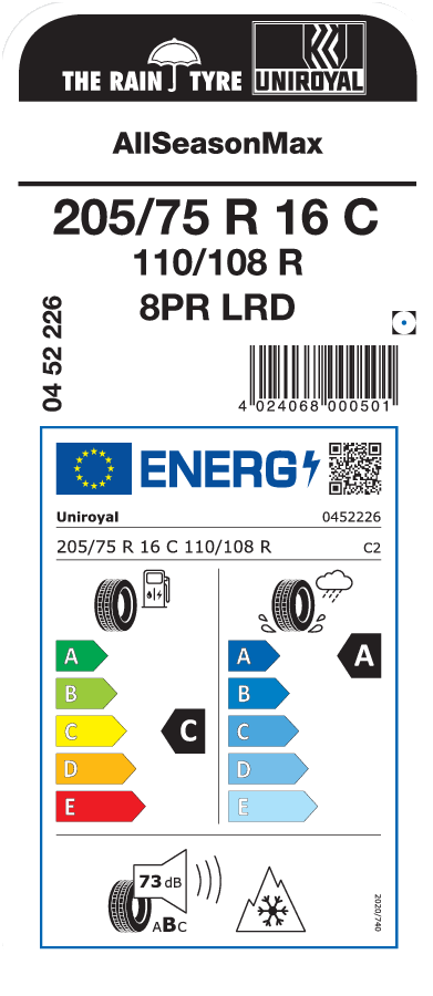 UNIROYAL AllSeasonMax 205/65 R 16 C 107/105T (103H)