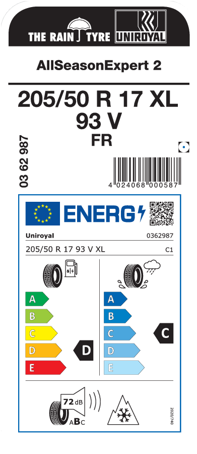 UNIROYAL AllSeasonExpert 2 205/50 R 17 XL 093V