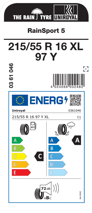 UNIROYAL RainSport 5 215/55 R 16 XL 097Y