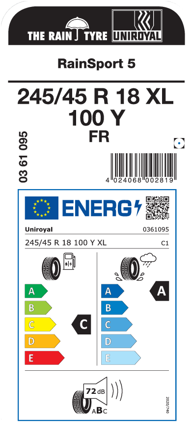 UNIROYAL RainSport 5 245/45 R 18 XL 100Y