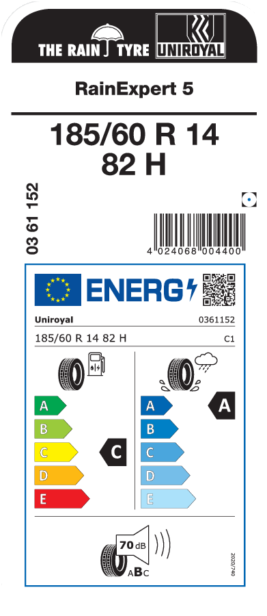 UNIROYAL RainExpert 5 185/60 R 14 082H
